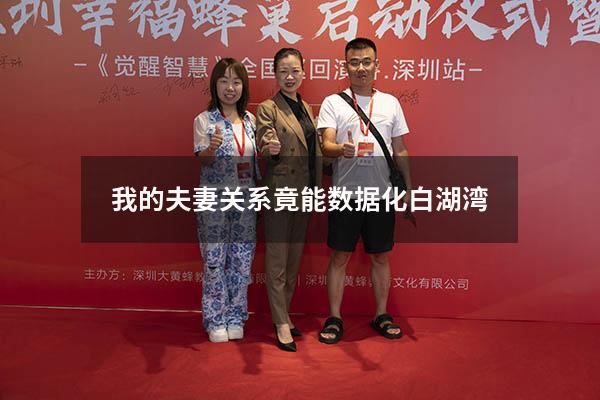 我的夫妻关系竟能数据化 白湖湾